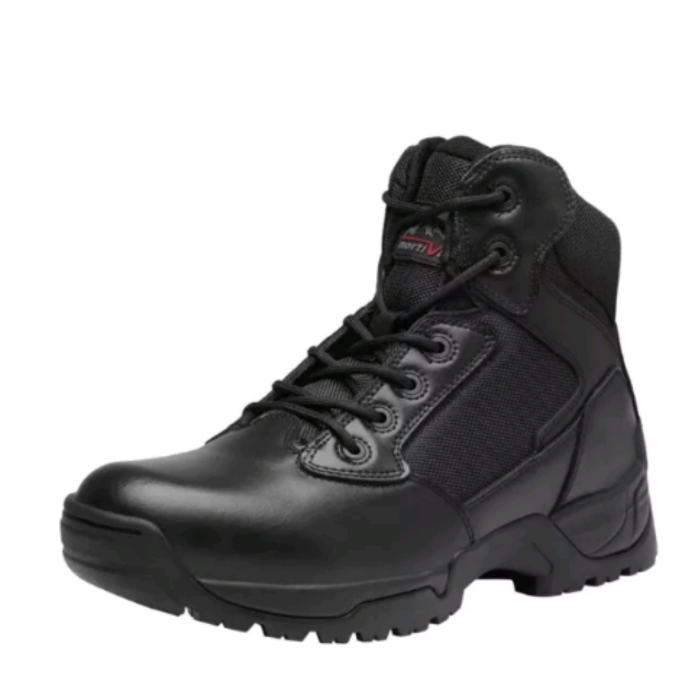 Men's Motorcycle Military Tactical Leather Ankle Hiking Work Black Boots Size 9
